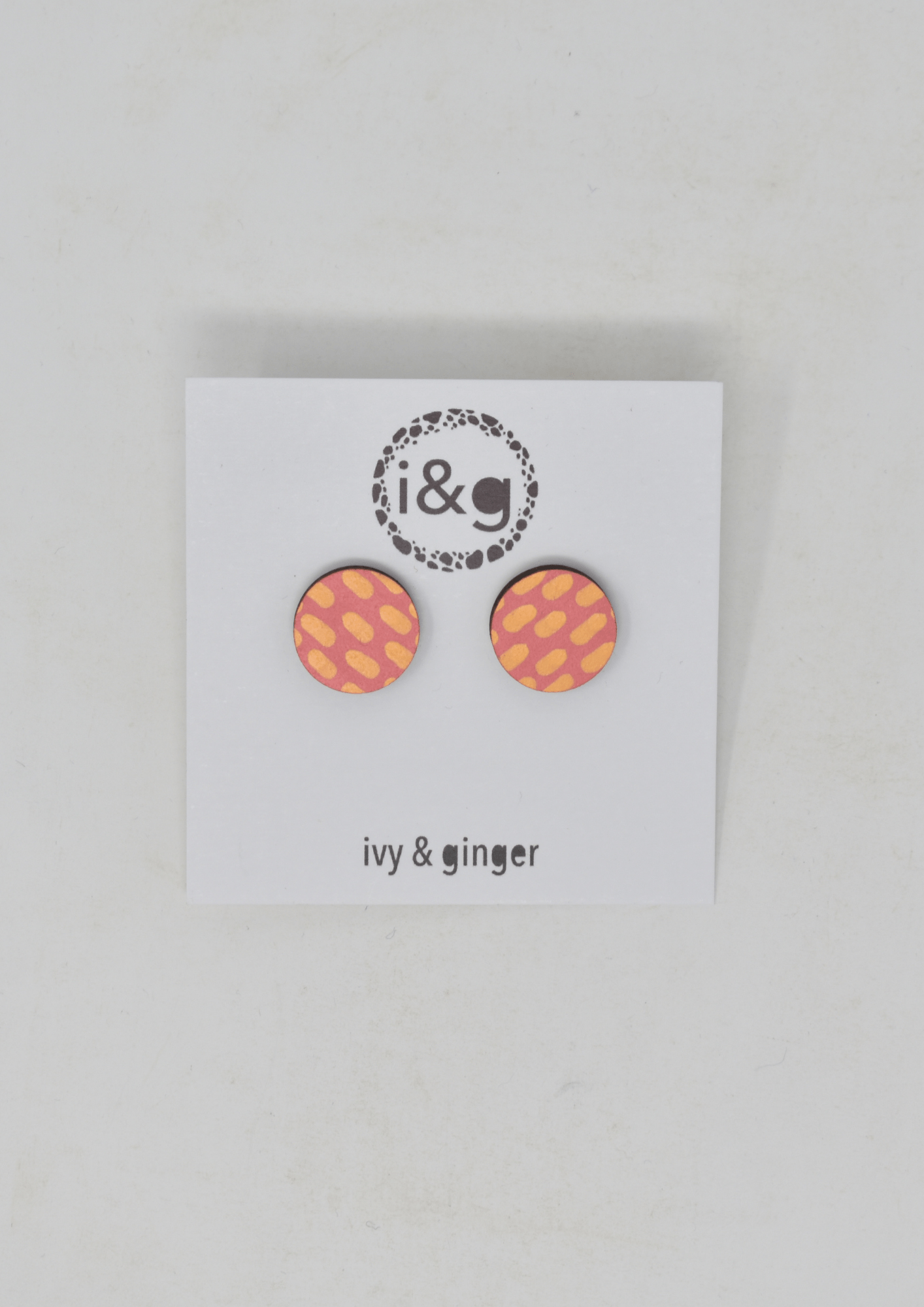 Pink and Yellow Dash Studs: Midi - Violet Elizabeth - Jewellery