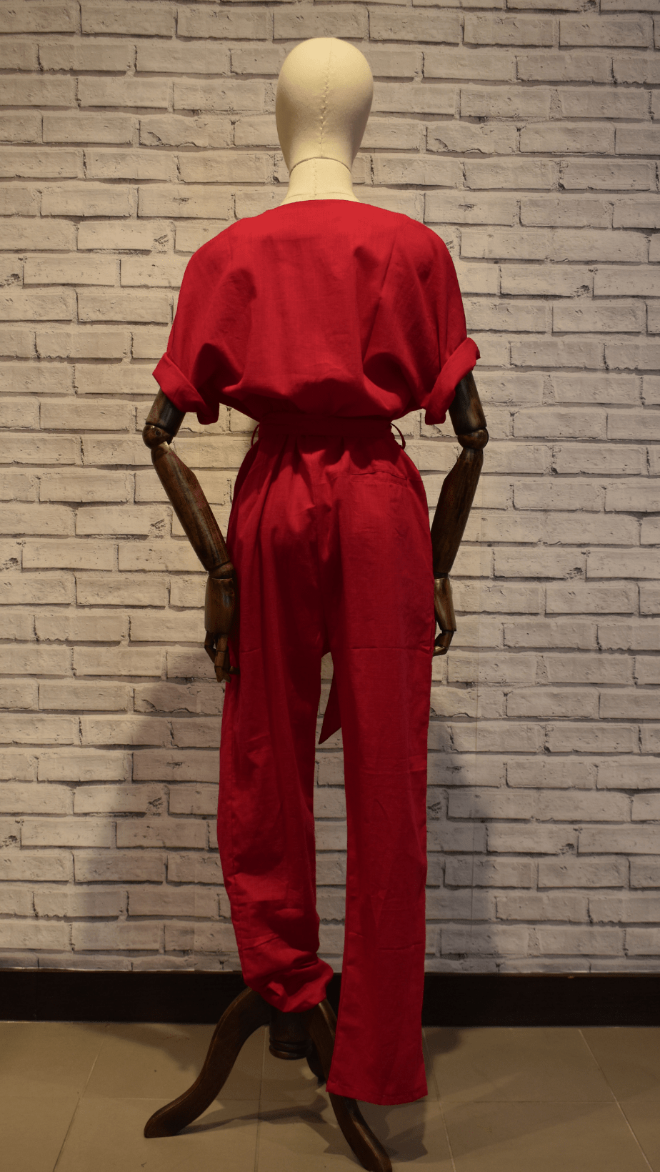 Pink Elastic Jumpsuit - Violet Elizabeth - Clothing