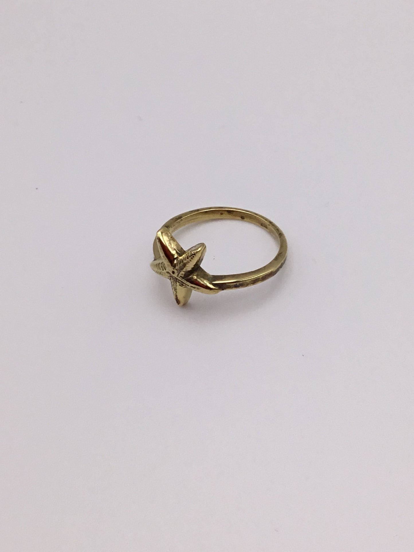 Starfish ring: Brass and Silver Plated Brass - Violet Elizabeth - Jewellery