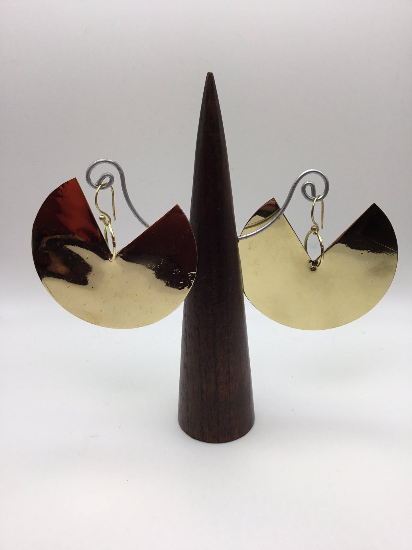 Super Large Brass Sculpted earrings - Violet Elizabeth - Jewellery