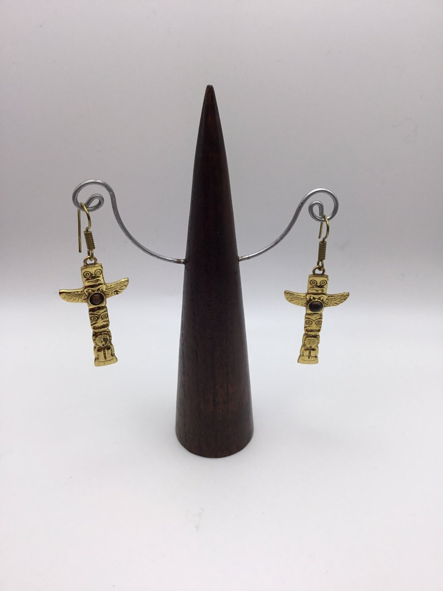 Totem Pole Brass earrings - Violet Elizabeth - Jewellery
