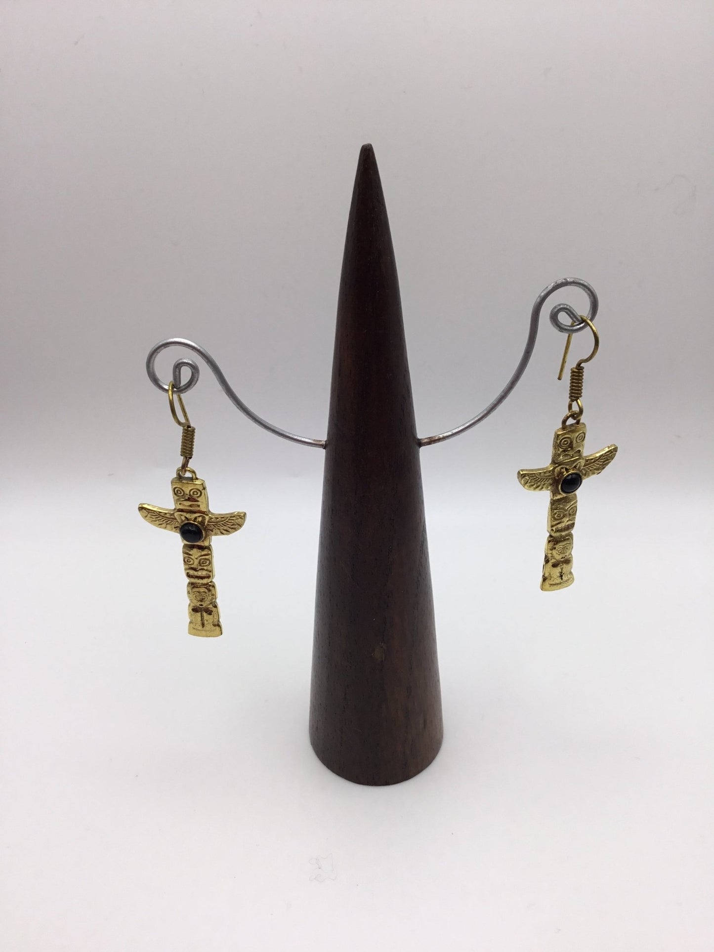 Totem Pole Brass earrings - Violet Elizabeth - Jewellery