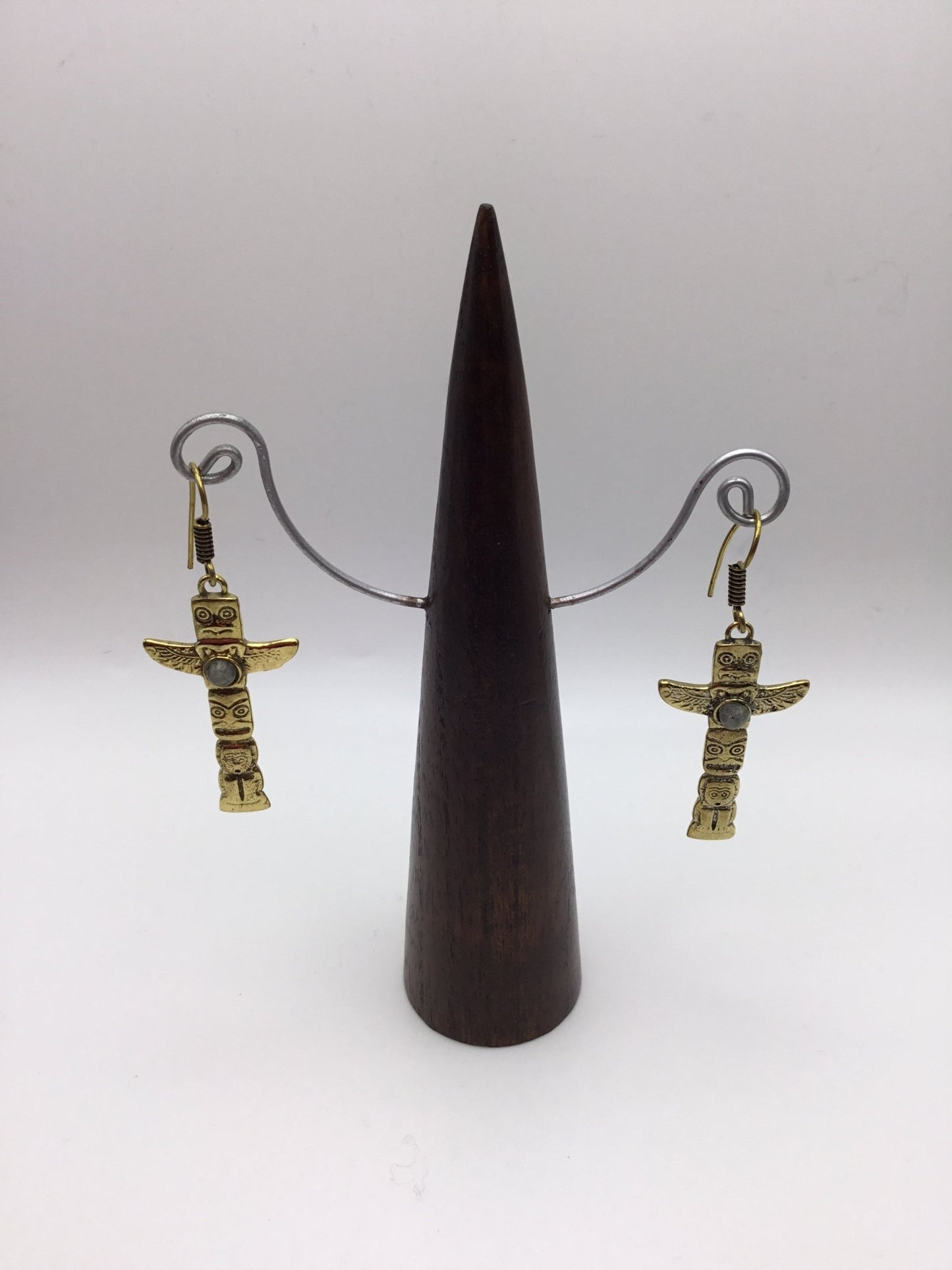 Totem Pole Brass earrings - Violet Elizabeth - Jewellery