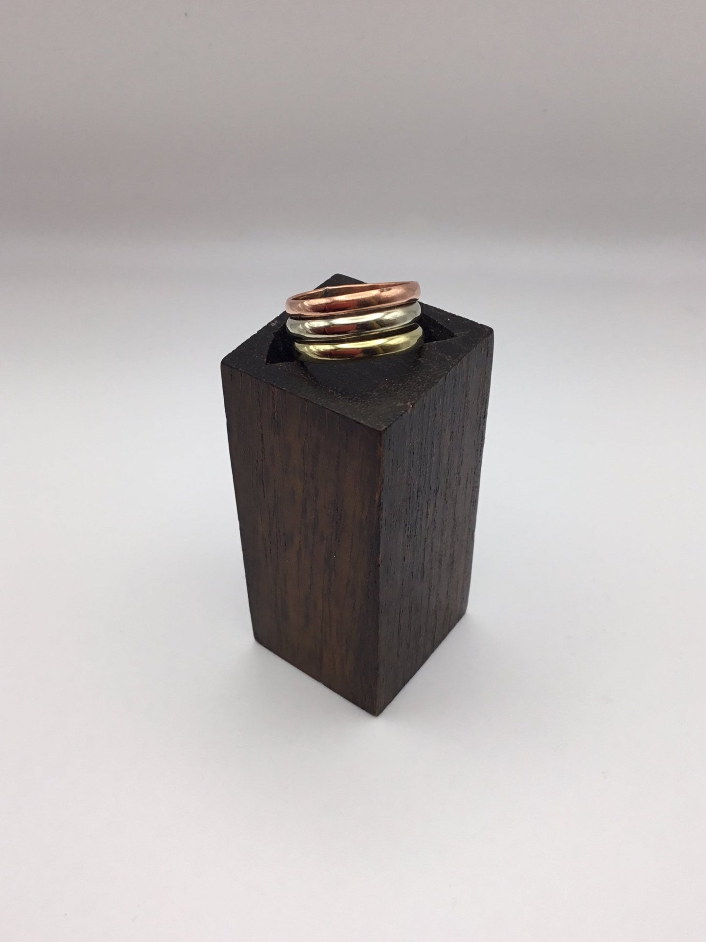 Tri Band brass ring - Violet Elizabeth - Jewellery