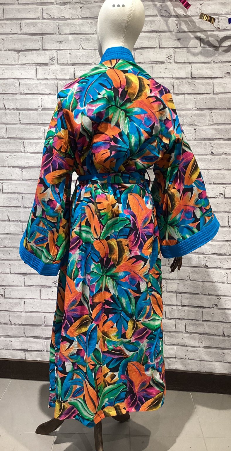 Tropical leaf blue - Violet Elizabeth - Clothing