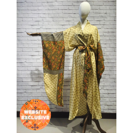 Desert Flower Silk Kimono - Violet Elizabeth