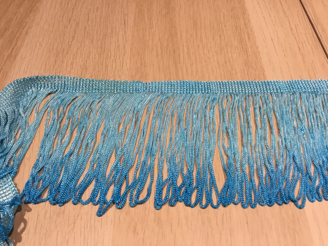 10cm Turquoise Ombre Fringe - Violet Elizabeth - Haberdashery