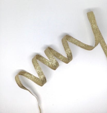 10mm gold metallic ribbon - Violet Elizabeth - Haberdashery
