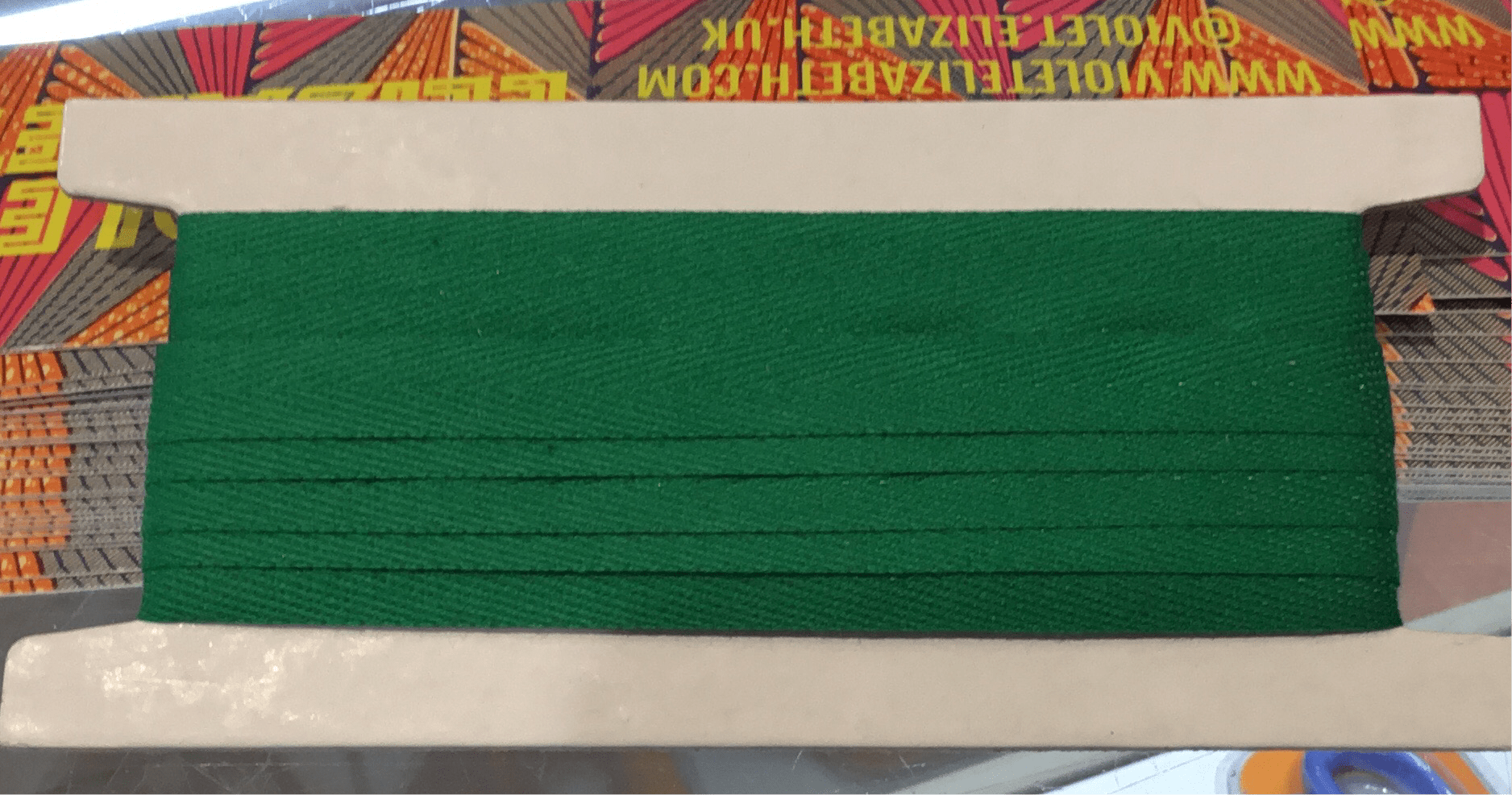 10mm green tape - Violet Elizabeth - Haberdashery