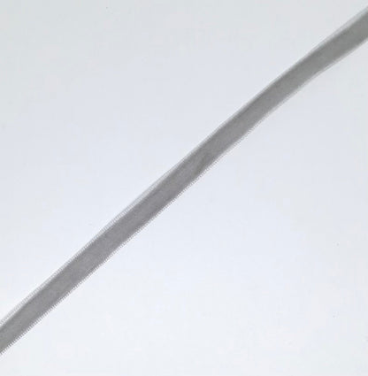 10mm grey velvet ribbon - Violet Elizabeth - Haberdashery
