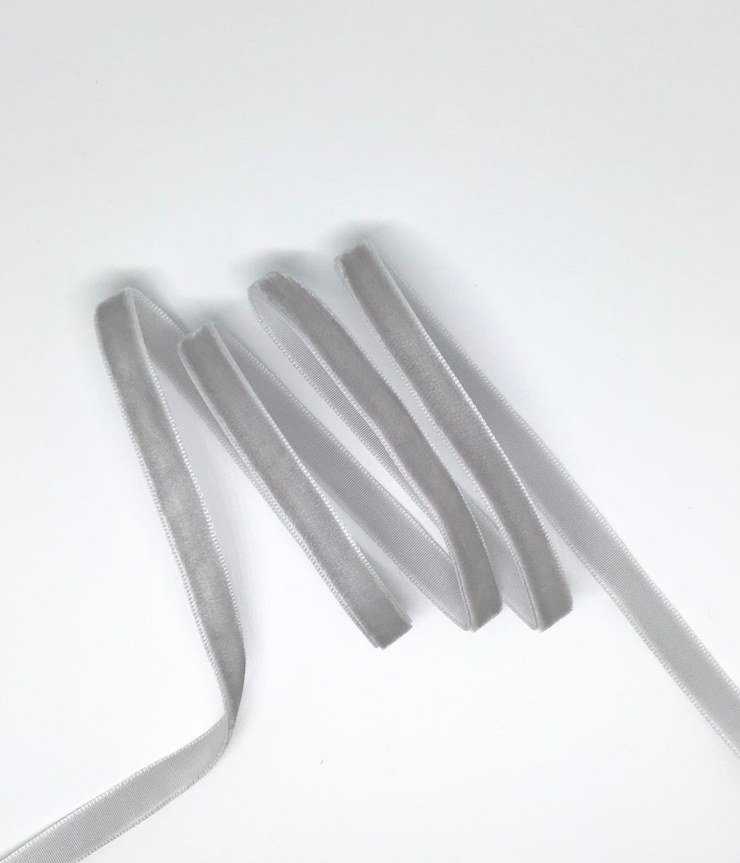 10mm grey velvet ribbon - Violet Elizabeth - Haberdashery