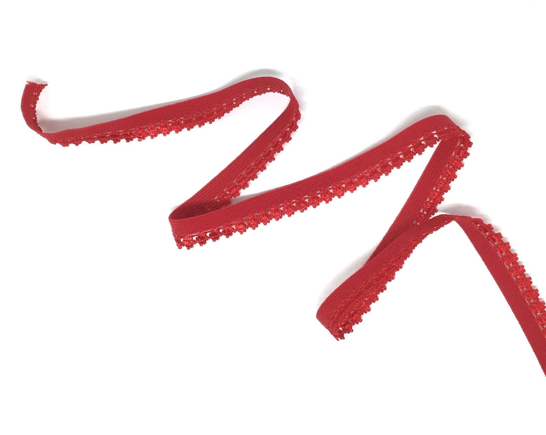 10mm Red Fringed Underwear Trim - Violet Elizabeth - Haberdashery