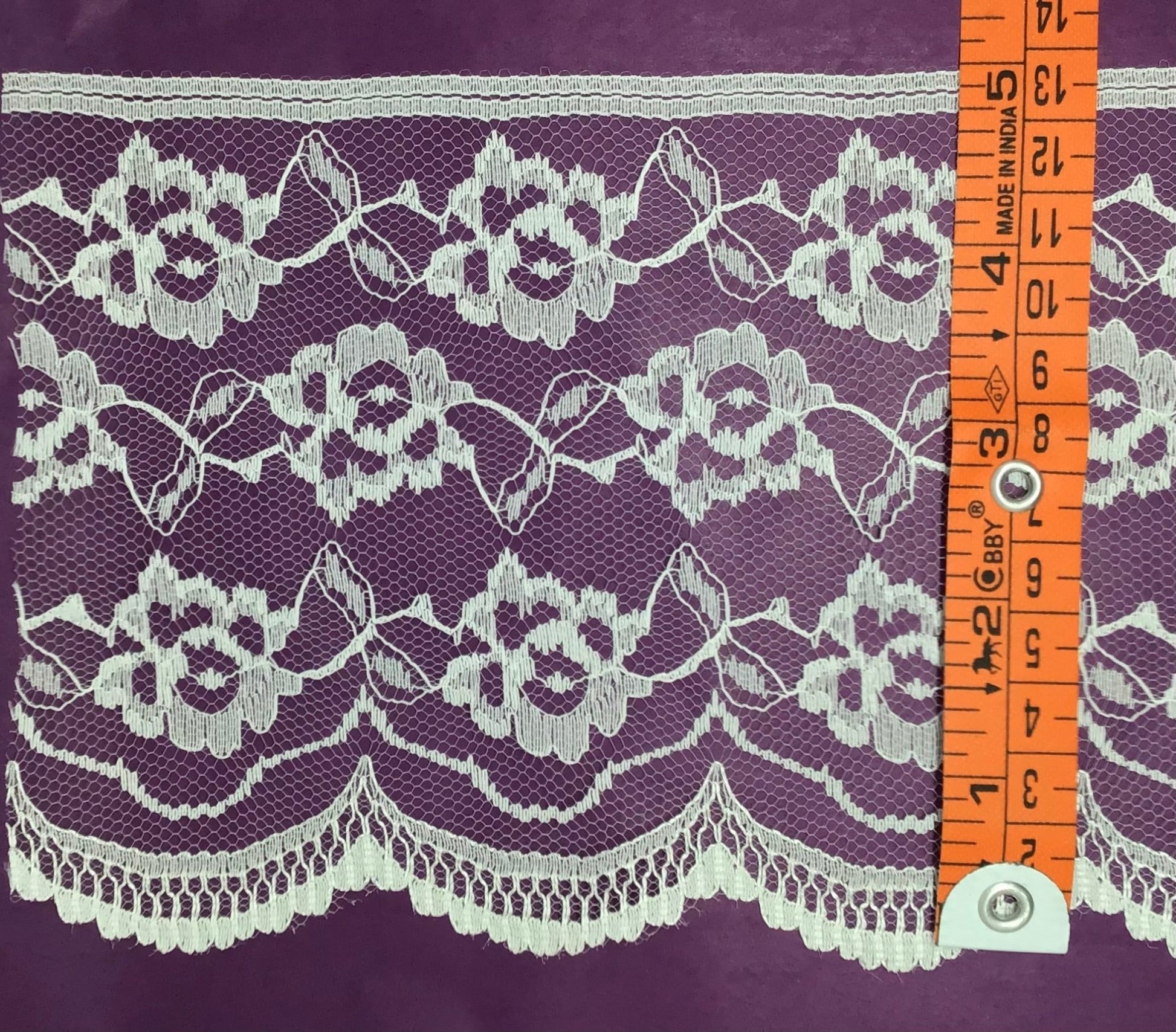 125mm White Lace - Violet Elizabeth - Haberdashery