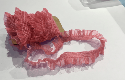 15mm Pretty In Pink Lace Elastic - Violet Elizabeth - Haberdashery