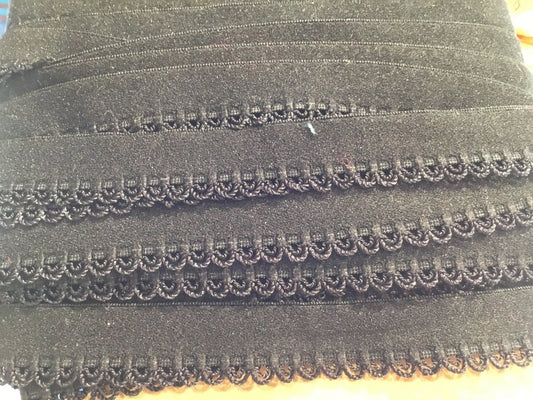 18mm Black Under bust Elastic - Violet Elizabeth - Haberdashery