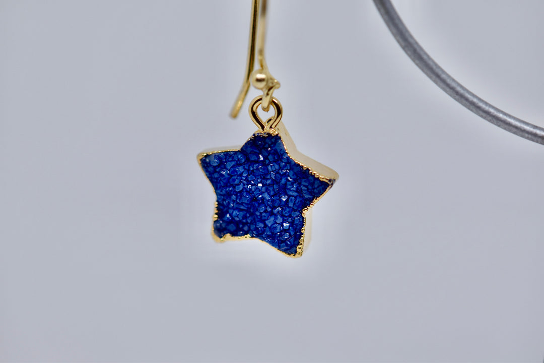 Sugar Druzy Star Earrings - Violet Elizabeth