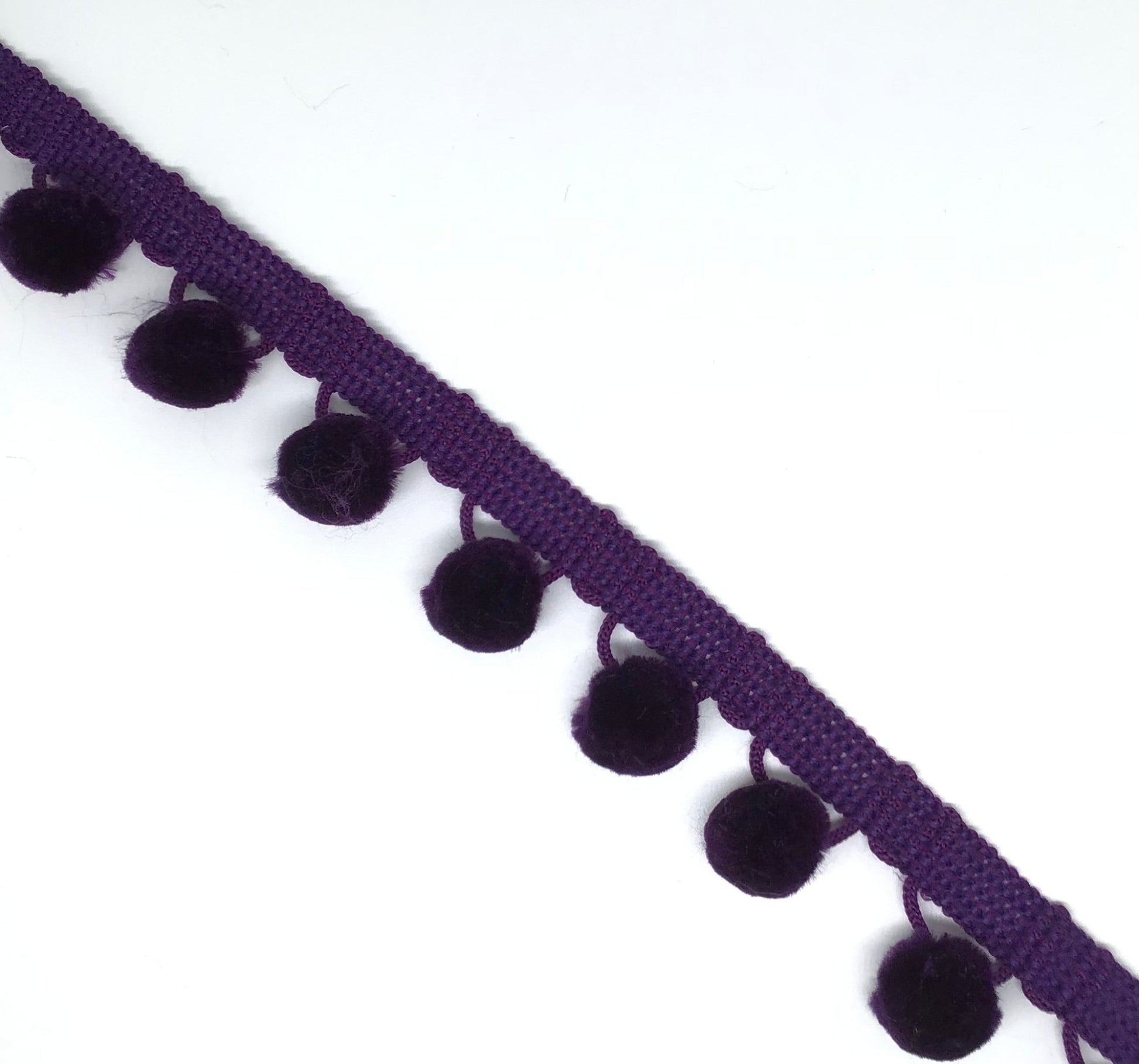 28mm PomPom trim - Violet Elizabeth - Haberdashery
