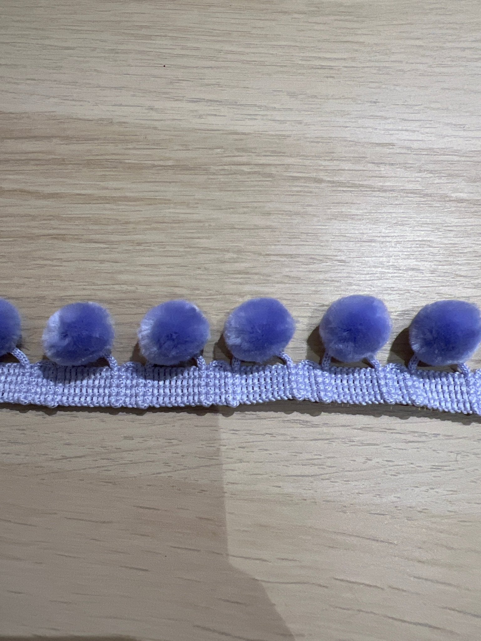 28mm PomPom trim - Violet Elizabeth - Haberdashery