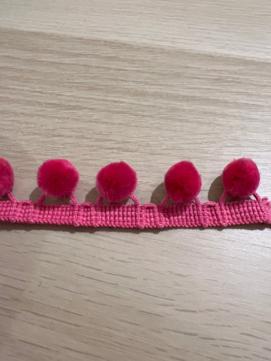 28mm PomPom trim - Violet Elizabeth - Haberdashery
