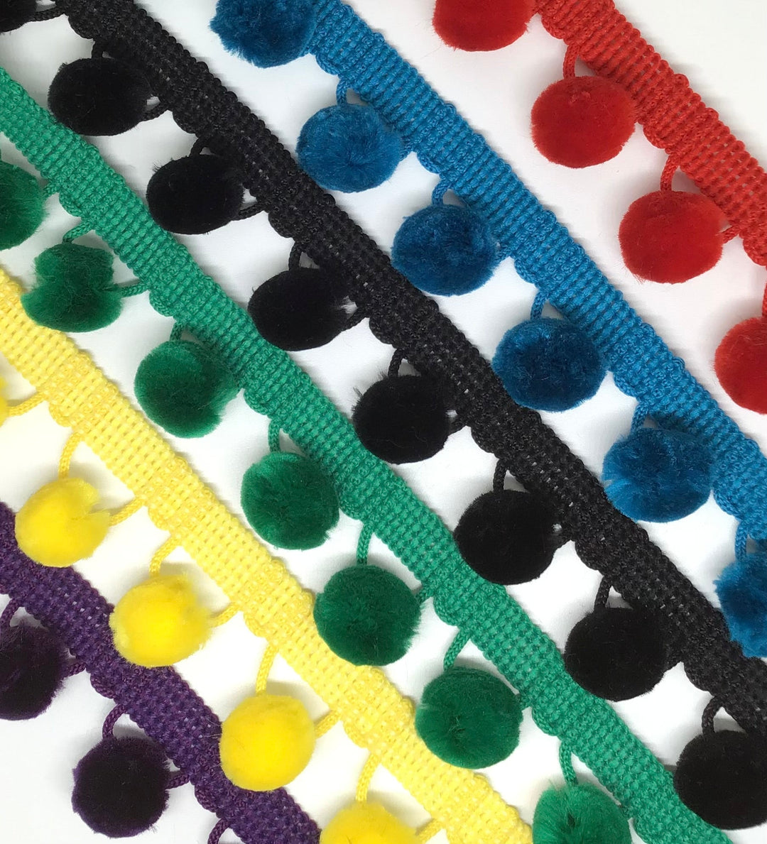 28mm PomPom trim - Violet Elizabeth - Haberdashery