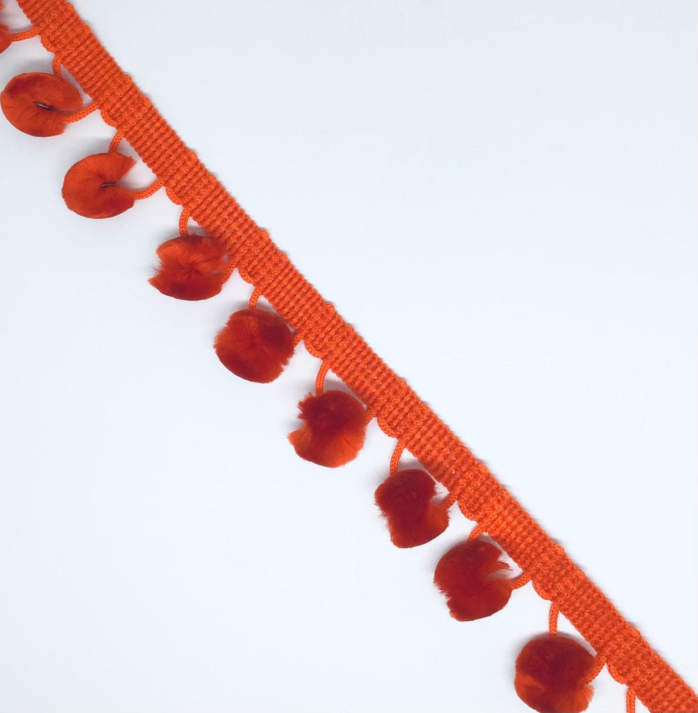 28mm PomPom trim - Violet Elizabeth - Haberdashery