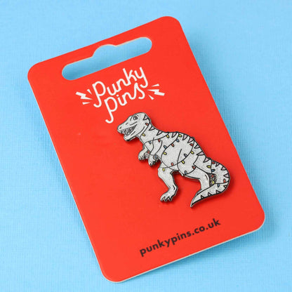 Christmas Dinosaur Enamel Pin