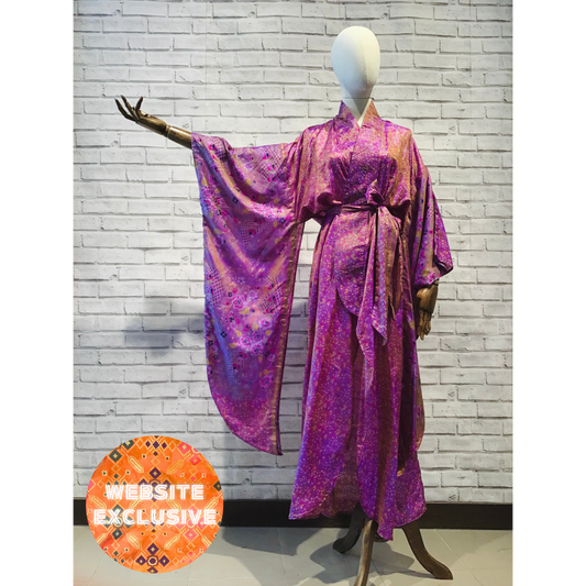 Aurora silk kimono - Violet Elizabeth