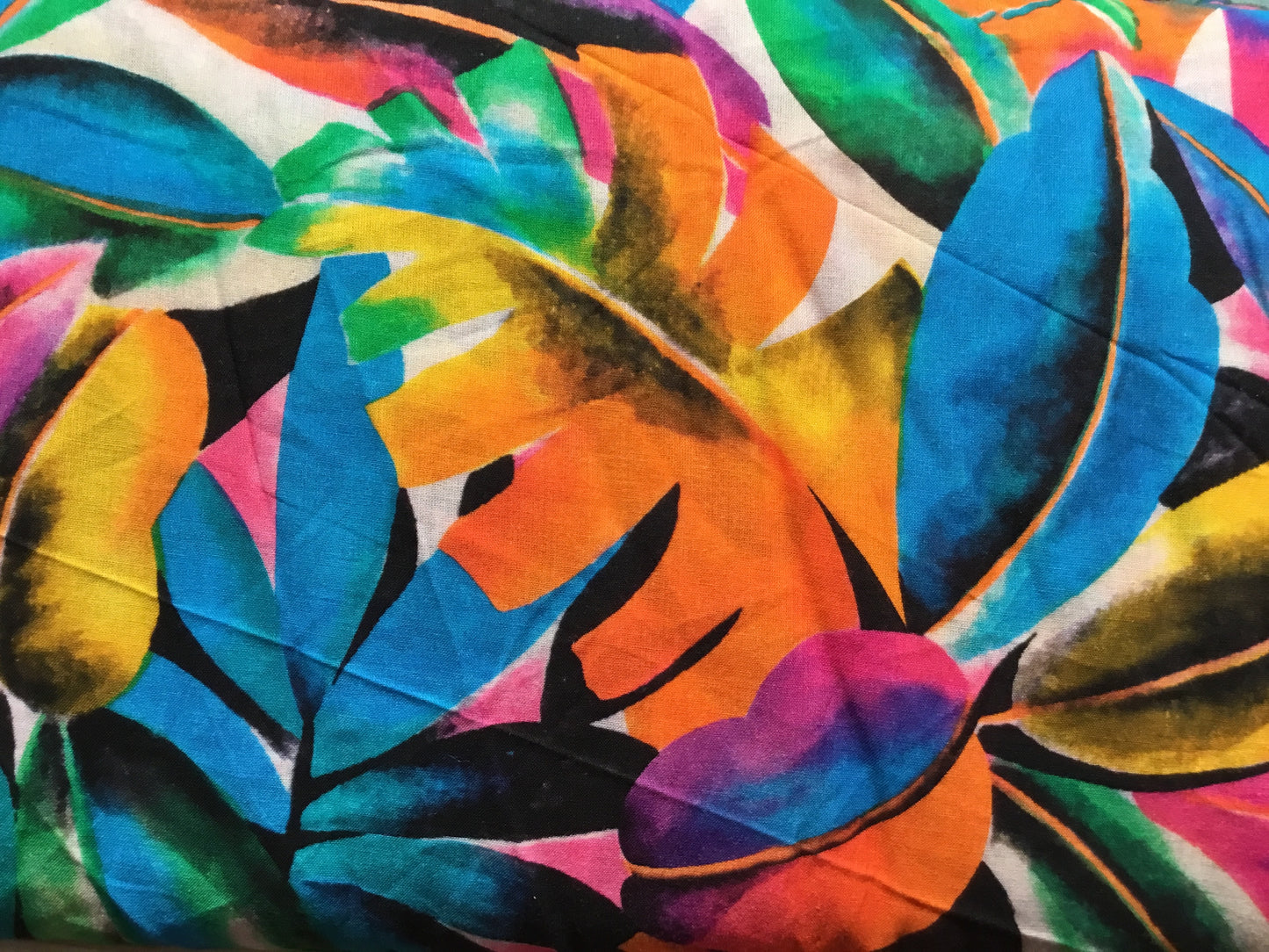 multicoloured jungle Screen Printed Fabric 100% Cotton