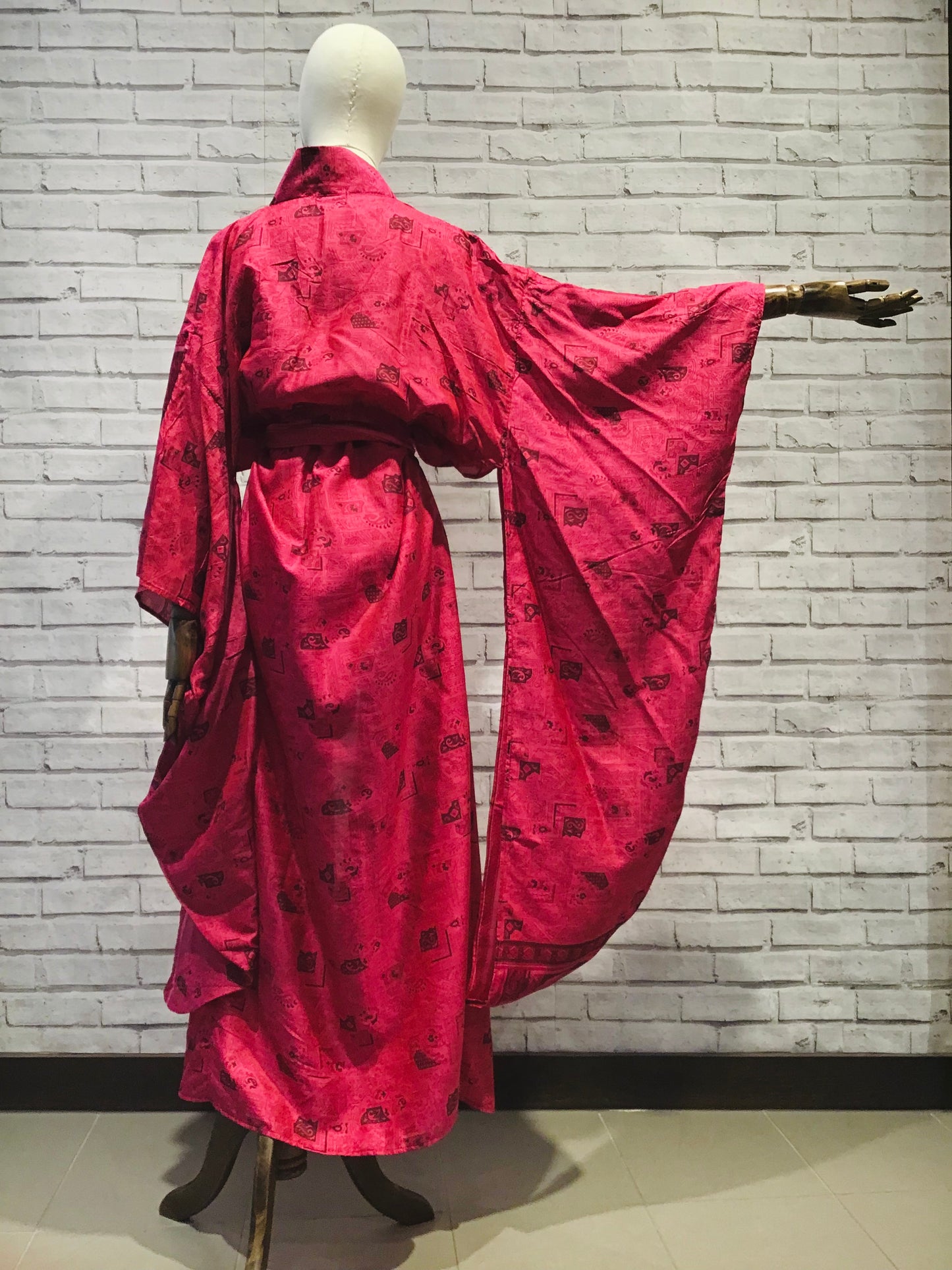 Winged Boudicca Silk Kimono - Violet Elizabeth