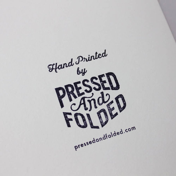 HAPPY BIRTHDAY Linocut Greeting Card