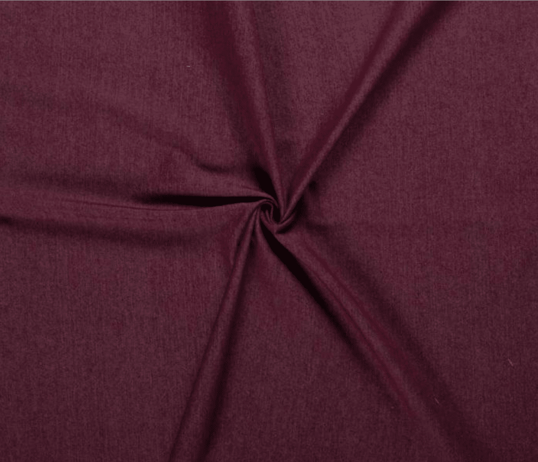 7oz Cotton Rich Denim Fabric | Bordeaux - Violet Elizabeth - Haberdashery