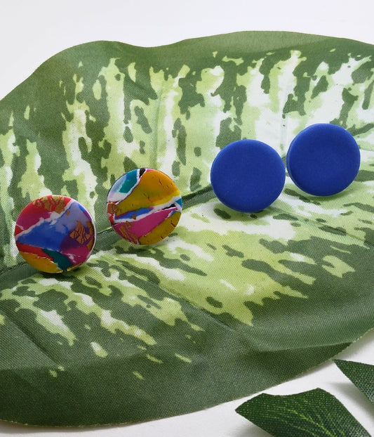 80s Stud Cobalt - Violet Elizabeth - Jewellery
