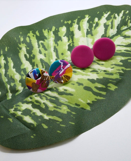 80s Stud Pink - Violet Elizabeth - Jewellery