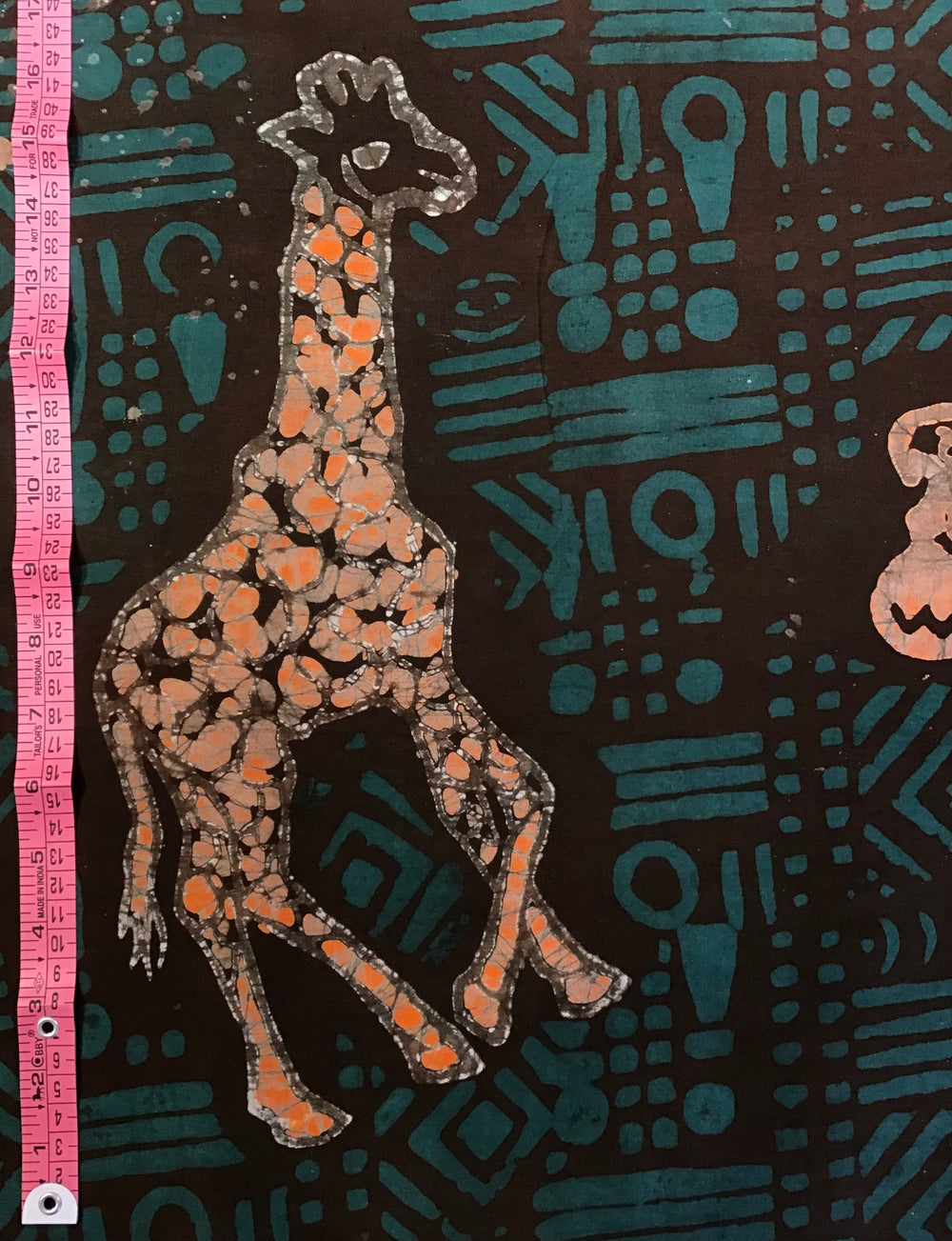 Giraffe Party Batik Fabric - Violet Elizabeth