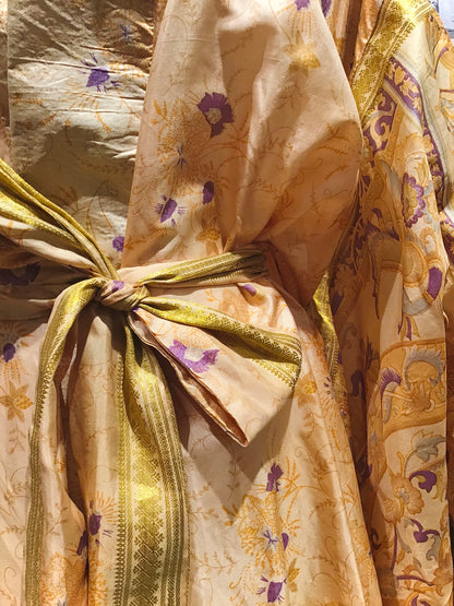 Art Deco Goddess Silk Kimono - Violet Elizabeth
