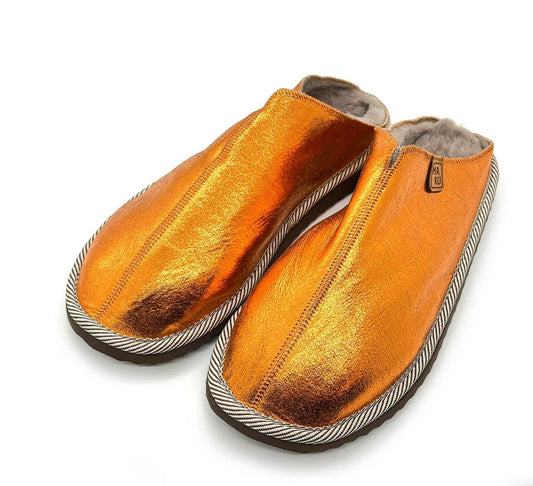 Tangerine Dream metallic slippers - Violet Elizabeth