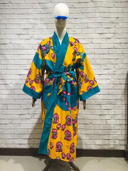 Yellow Coop de Foudre Waffle Robe - Violet Elizabeth