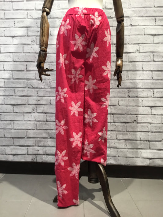 Pink batik Print Trousers - Violet Elizabeth