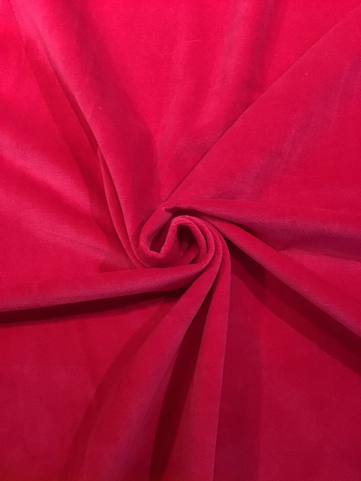 Hot Pink Velvet Hand Dyed Fabric 100% Cotton