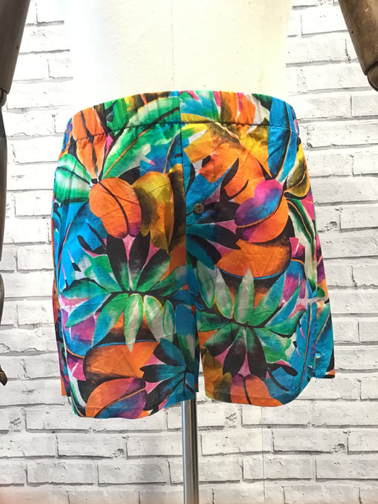 Tropical leaf cotton boxer shorts - Violet Elizabeth