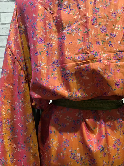 Luminescent Liana Silk Kimono - Violet Elizabeth