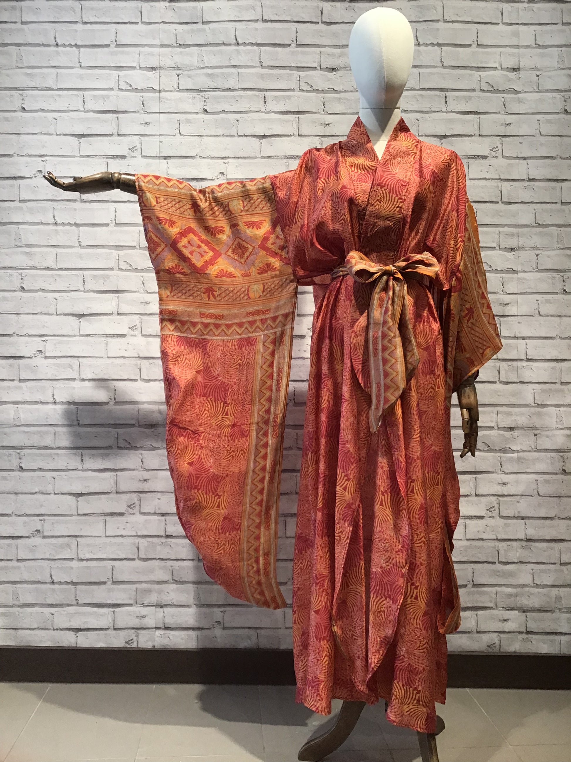 Golden Firebird Silk Kimono - Violet Elizabeth