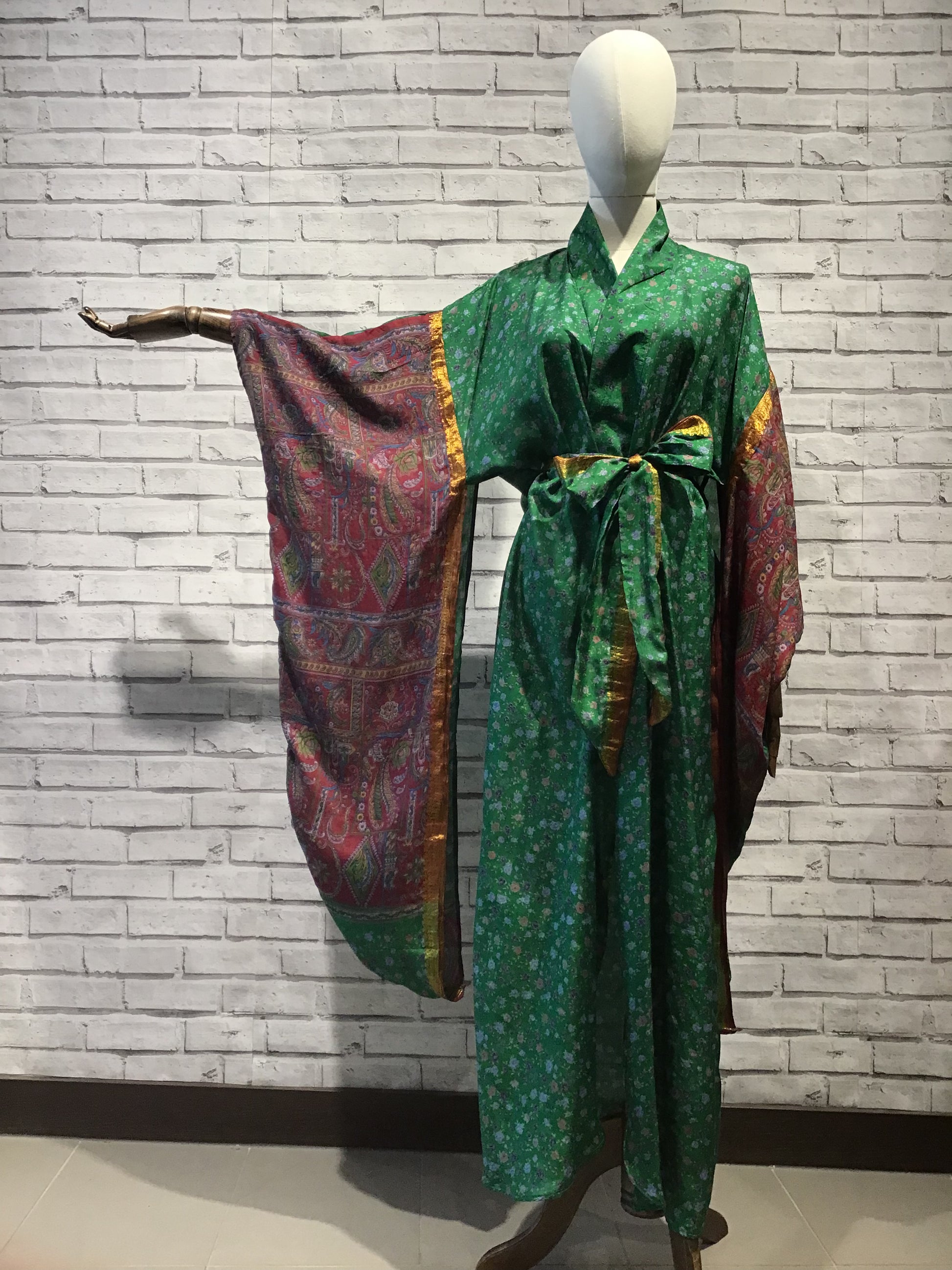 Nazdeek Woodland Silk Kimono - Violet Elizabeth