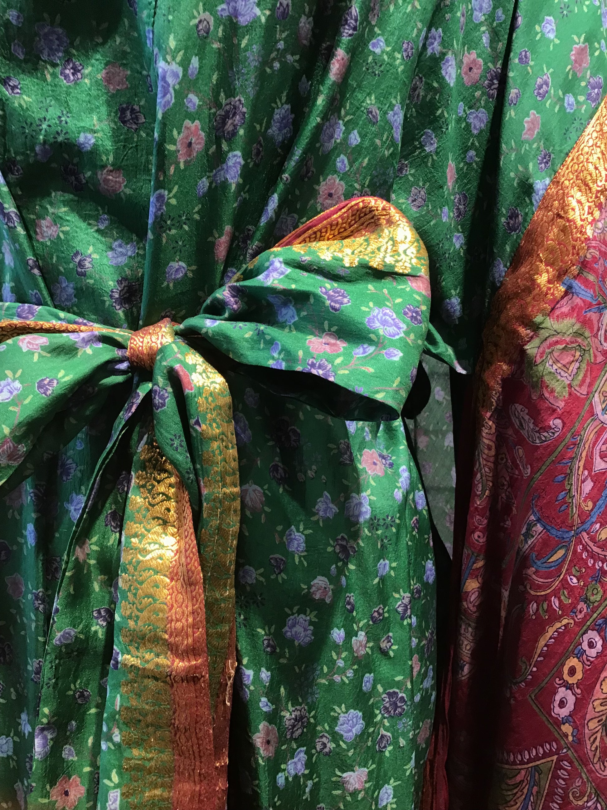 Nazdeek Woodland Silk Kimono - Violet Elizabeth