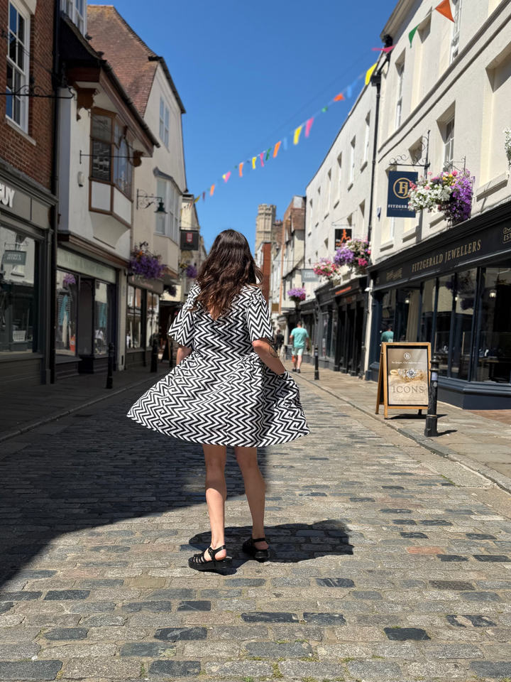 Chevron Mai Tai: Knee Length Summer Dress