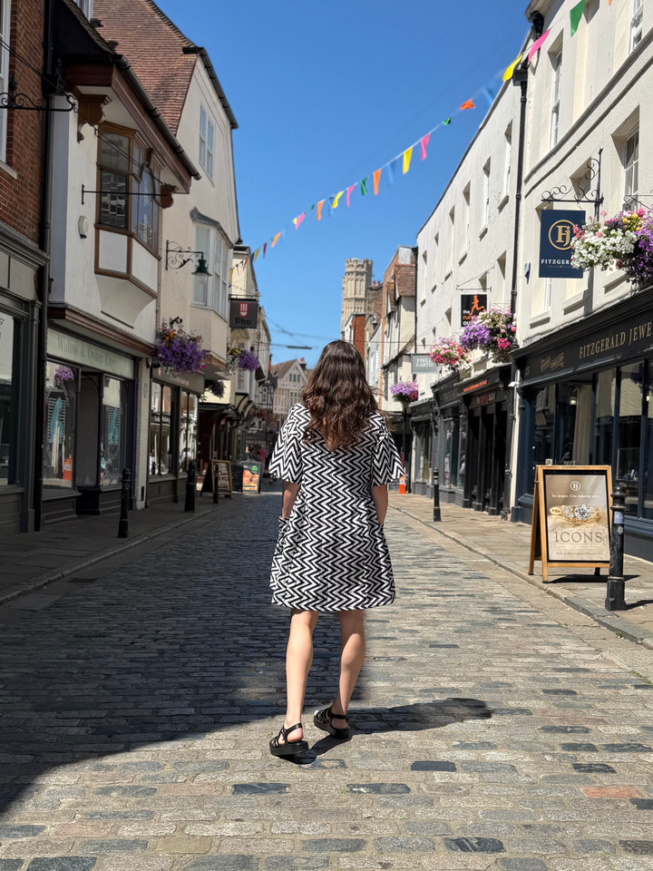 Chevron Mai Tai: Knee Length Summer Dress