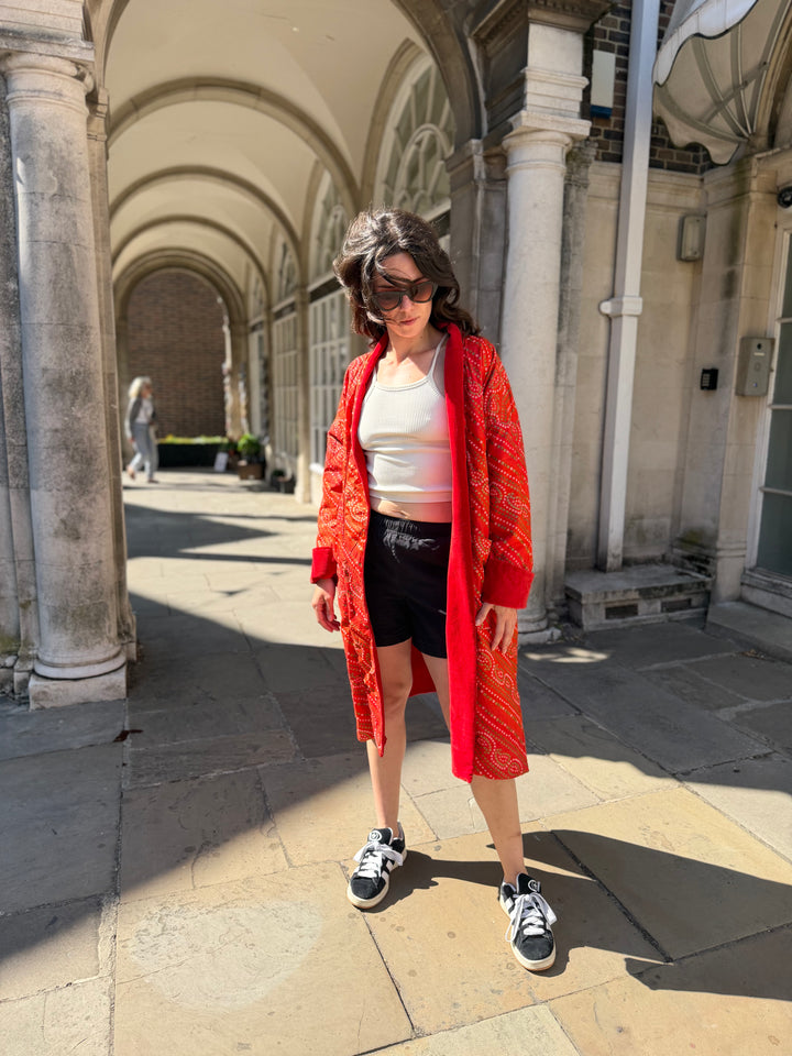 Crimson Magma Velvet Coat
