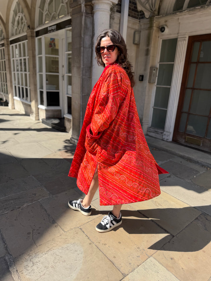 Crimson Magma Velvet Coat