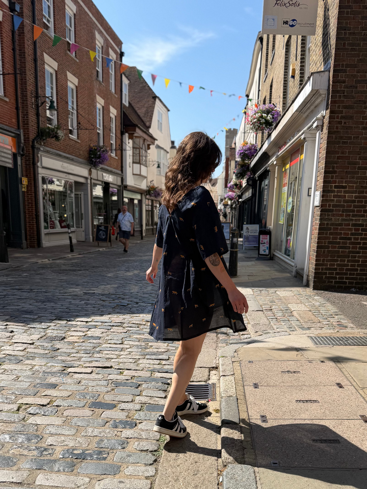 Cheetah Mai Tai: Knee Length Summer Dress