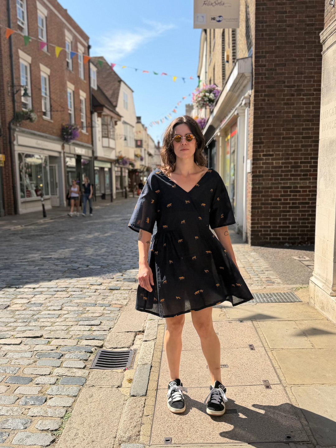 Cheetah Mai Tai: Knee Length Summer Dress